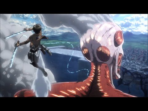 SHINGEKI NO KYOJIN CENA DUBLADA EREN DERROTA TITÃ COLOSSAL EM FORMA HUMANA