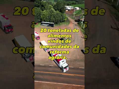 Comboio do Natal Solidário doa 30 toneladas de alimentos saudáveis, em Rio Bonito do Iguaçu