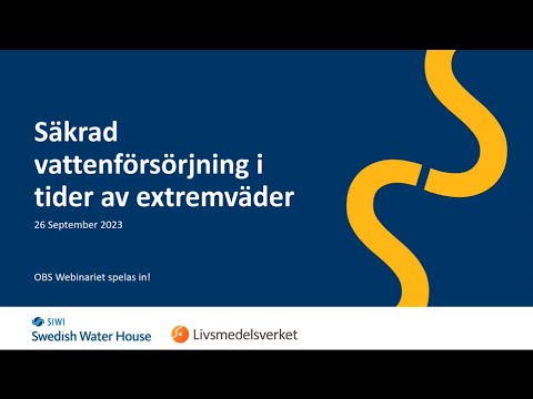 Säkrad vattenförsörjning i tider av extremväder
