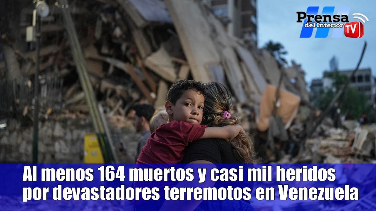 Reportan al menos 164 muertos tras dos fuertes terremotos que sacudieron Venezuela