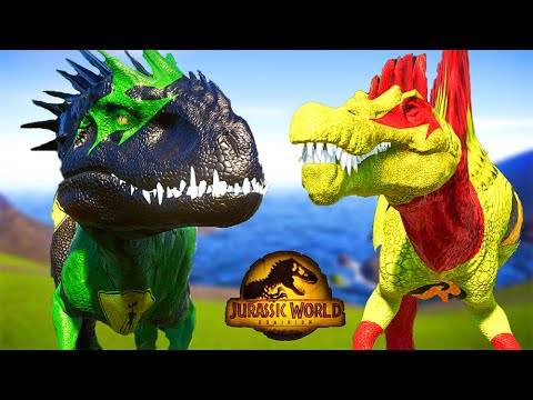 Siren Head Indominus Rex Vs Robin Spinosaurus - Jurassic World Evolution Dinosaurs Fight