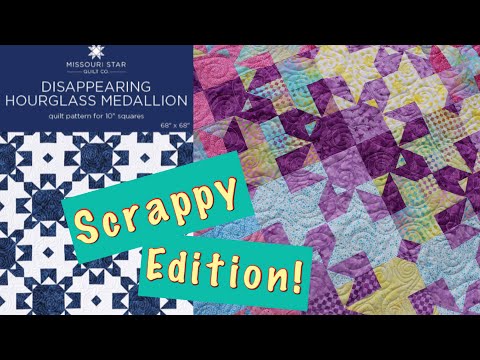 Scrappy Disappearing Hourglass Medallion by Missouri Star Quilt Company Christmas Box Tutorial