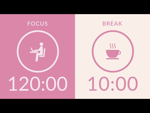 120/10 Pomodoro Timer with Pink Noise 🎧 6-Hour Study with Me for Deep Focus & ADHD ✨