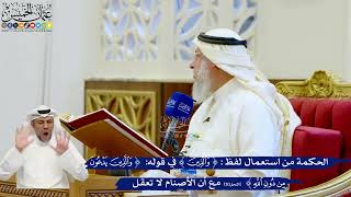 110- الحكمة من استعمال لفظ ﴿والذين﴾ في قوله: ﴿والذين يدعون من دون الله﴾ مع أن الأصنام لا تعقل