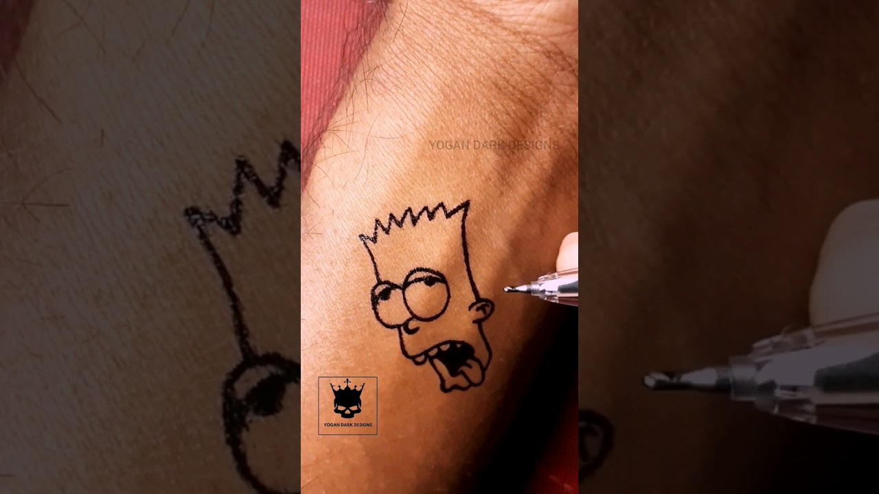 Simpson diy temporary tattoo design | SUBSCRIBE FOR MORE.