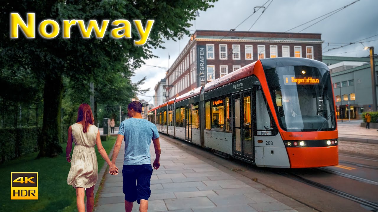 Immersive street-level walking tour through Bergen Nordnes, Norway, showcasing authentic urban landscapes, local architecture, and the vibrant atmosphere of the city's neighborhoods