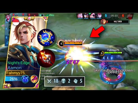 Build 1 Hit Terbaru dan Tersakit  AAMON 2022 di Season 26!! Top Global Aamon Mobile Legends