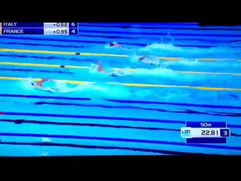 Berlin 2014 swimming final 4x100m freestyle - mixed