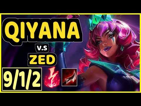 XAKY (QIYANA) vs ZED - 9/1/2 KDA MID GAMEPLAY - EUW Ranked MASTER