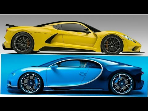Bugatti chiron vs Hennessey Venom GT 2017