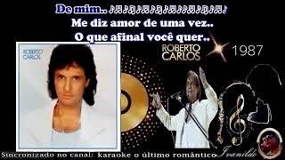 Roberto Carlos  - Antigamente Era Assim - karaoke cover - 1987