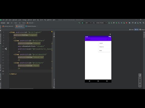 Option Menu in Android Studio With Subitems (For Beginners)