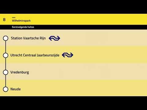 Omroepen Lijn 8 U-OV Utrecht: Utrecht Lunetten - Wilhelminapark