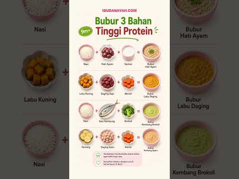 Bubur 3 Bahan Tinggi Protein untuk Bayi 9 Bulan ke Atas, Tumbang Makin Optimal! #ibudanayah
