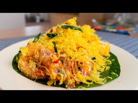 Udang Goreng Butter | Bersarang Telur Halus