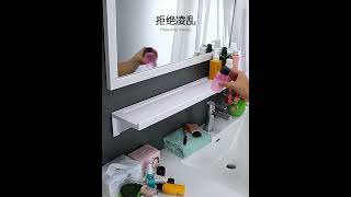 Nástenná nalepovacia kúpeľňová polica – biela (1 ks)