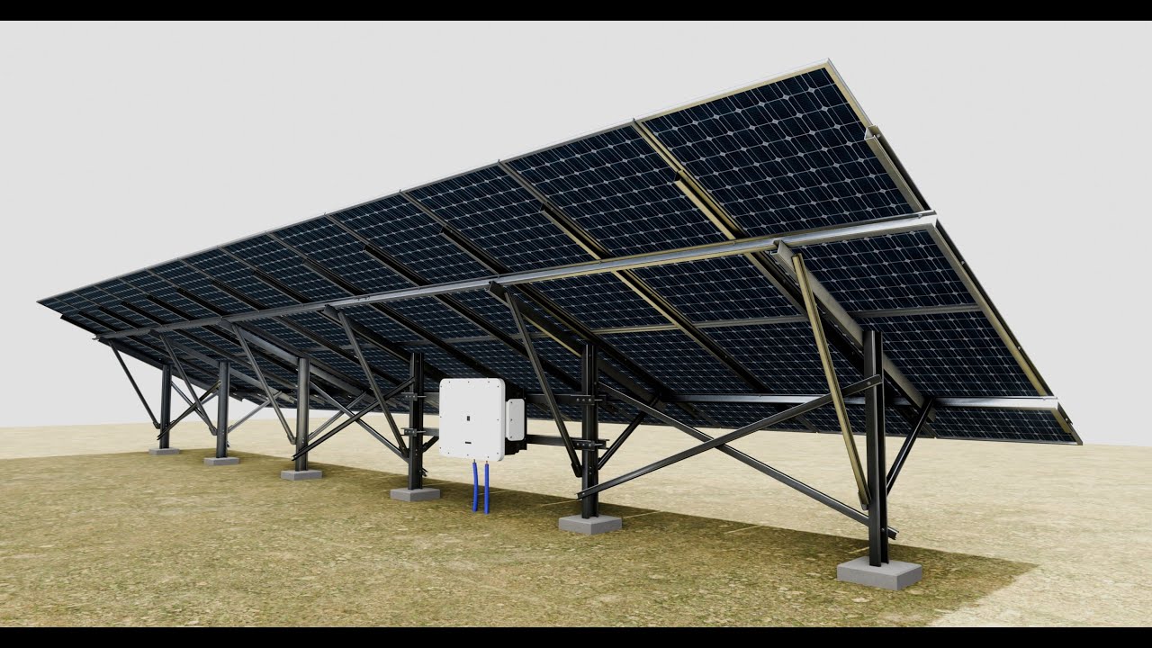 Single Column Solar Construction Type-1 3D Model