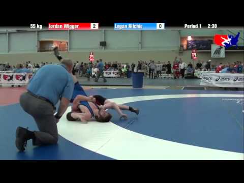 Jordan Wigger vs. Logan Ritchie at 2013 ASICS University Nationals - FS