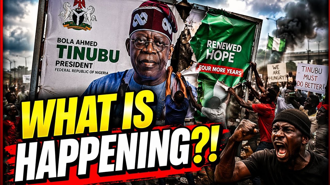 ANGRY Nigerians Destroy And Boo TINUBU Billboards In Lagos, kebbi, Rivers and Delta 