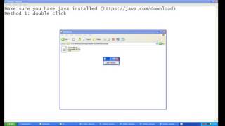 How to open an executable jar file (java)