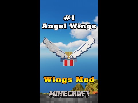 Minecraft • #1 Cool Wings. Angel Wings. Wings Mod #Shorts