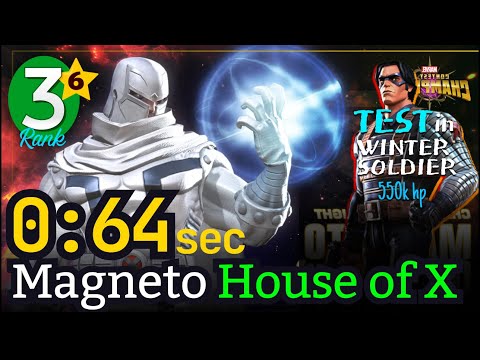 64 sec! MAGNETO (House of X) 6* Rank3 [Noboost] ver.1 Synergy: Professor-X. Test in ROL #magneto