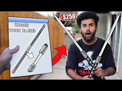 Whatever WEAPON You Draw, I'll Buy it CHALLENGE!! 3 *HIDDEN BLADES BO STAFF!!* Video