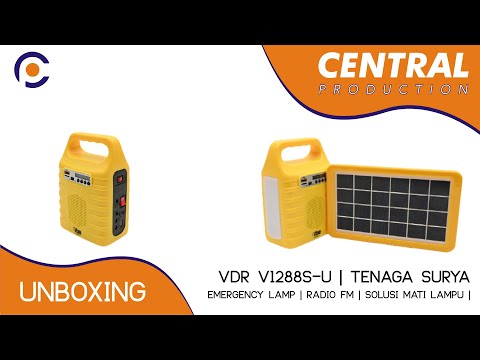 VDR V1288S-U | TENAGA SURYA | EMERGENCY LAMP | RADIO FM | SOLUSI MATI LAMPU |