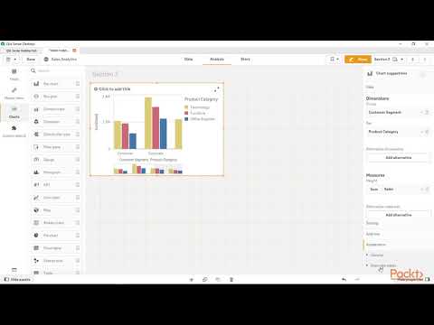 Qlik Sense Recipes Sorting Stack Bar Chart | packtpub com