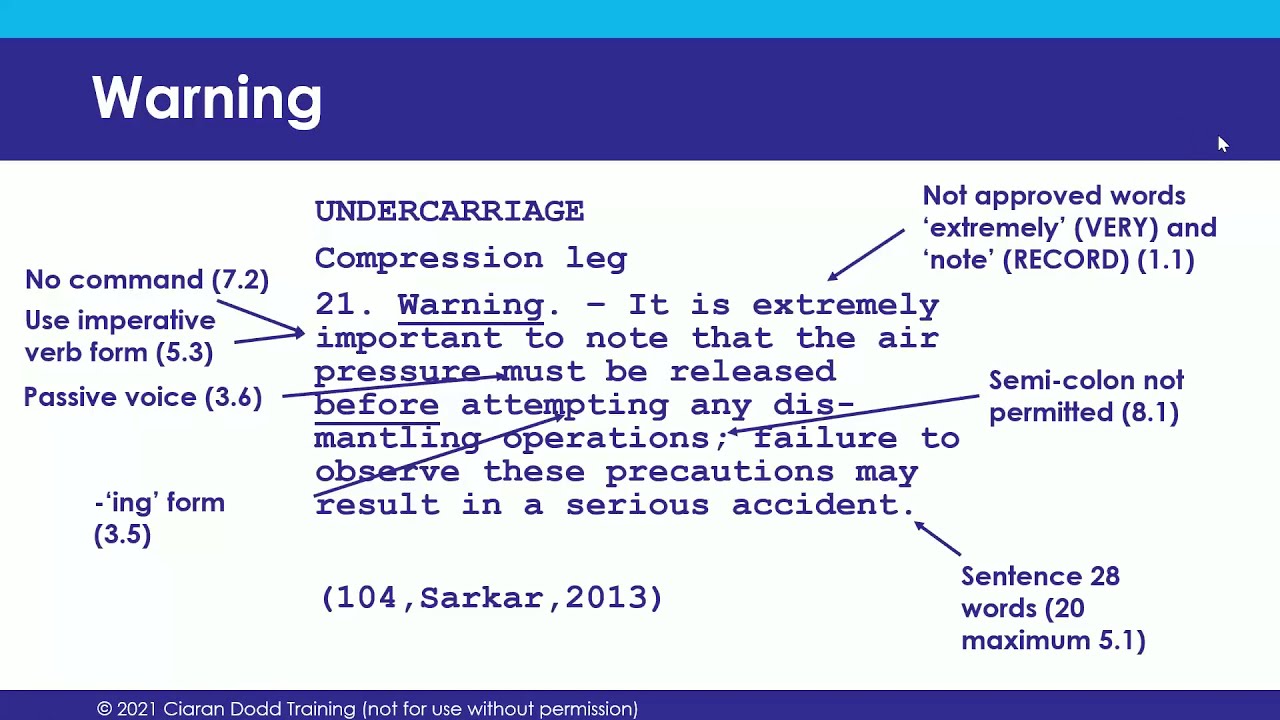 TCUK online - Ciaran Dodd - ASD-STE100 Simplified Technical English - Let us show you how!