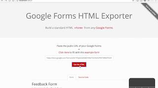 Export Google Forms to HTML