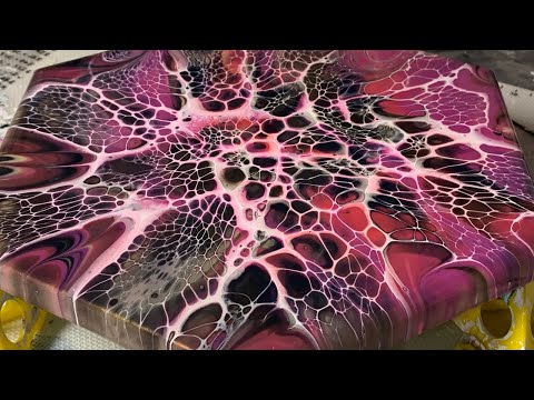 #126 Lightening & Smoldering Stormy Bloom | Acrylic Pour Painting | Abstract | Fluid Art