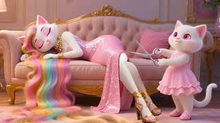 Mischievous Little Cat Cut Mother's Hair 🙀✂️💔 and Then Made New One 😿😭 #catlovers #cutekitten #cute