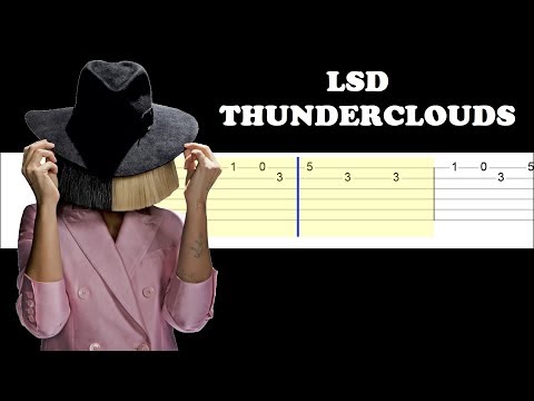 LSD - Thunderclouds (Easy Guitar Tabs Tutorial)