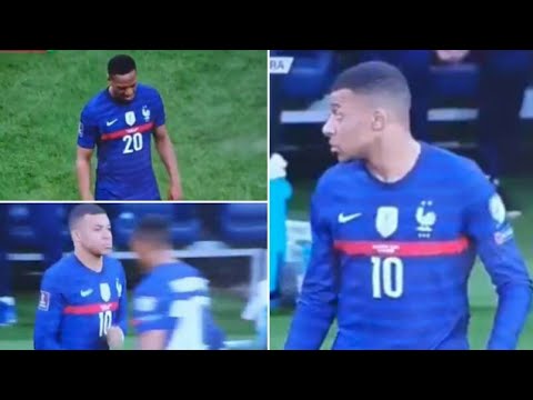 Anthony Martial refuses to shake Kylian Mbappe hand during substitution