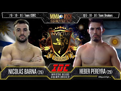 Heber Pereyra (Arg) vs Nicolás Barna (Uru) - Título IDC MMA