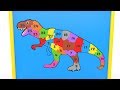 Learn Numbers With With Dinosaur Shape Matching Puzzle