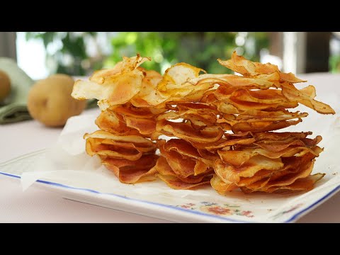 「まるめし」パリパリッ♡油で揚げないポテトチップス | Homemade Crispy Potato Chips