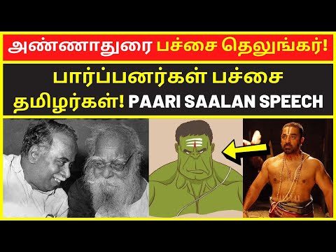 அண்ணாதுரை பச்சை தெலுங்கர் | Paari Saalan Latest Ultimate Speech Interview on annadurai parpanar