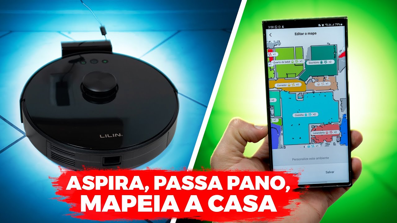 NO BRASIL! Robô que ASPIRA, PASSA PANO, MAPEIA e tem ALEXA! Conheça o robô inteligente LILIN XR500