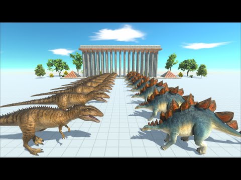 10X vs 10X Carnivore Dinosaurs vs Herbivore Dinosaurs - Animal Revolt Battle Simulator