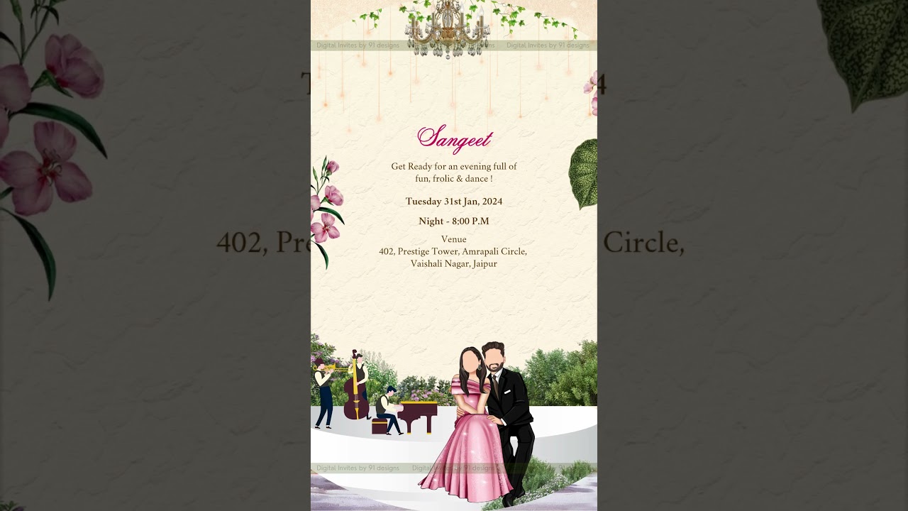 Traditional Red & Gold Hindu Wedding Invitation
