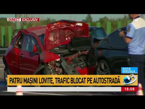 Accident cumplit pe Autostrada Soarelui. Şase persoane au fost rănite
