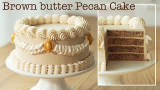 버터를 태우세요. 정말 맛있어요. 브라운버터 피칸케이크 / The Vintage Brown Butter Pecan cake.