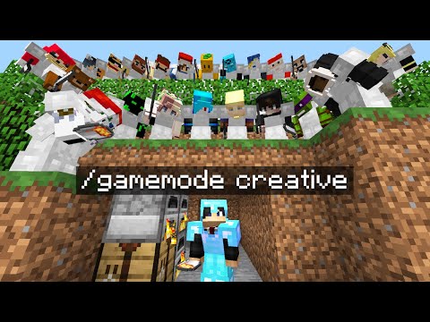 Minecraft Manhunt but i secretly used CREATIVE mode..