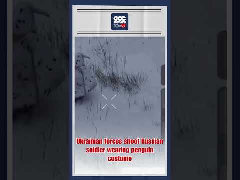 Ukraine Drone Strikes Russian Penguin Camouflage Soldier Battlefield Fail