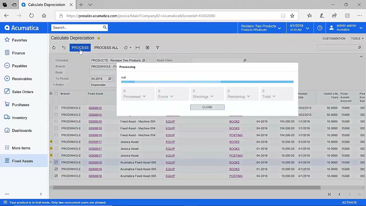 Acumatica Cloud ERP: Fixed Assets Overview