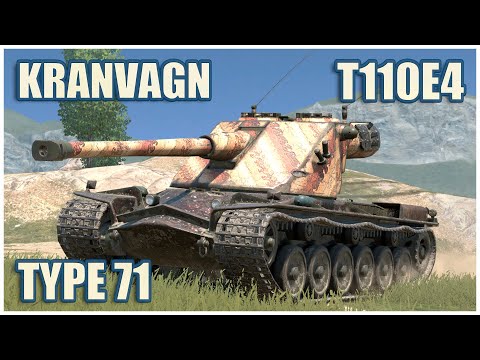 Kranvagn, T110E4 & Type 71 • WoT Blitz Gameplay