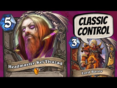 MY FAVORITE DECK SO FAR!! Old School Control Warrior FEELS GOOD! | Scholomance Academy | Hearthstone