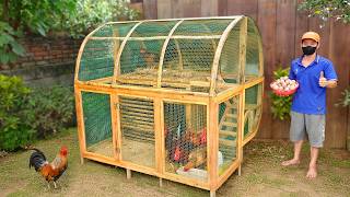 Easy to build 2 level wooden chicken coop | Woodworking ideas